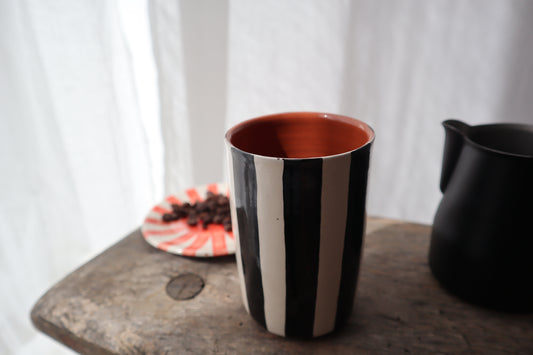 mug | stripe | black and white