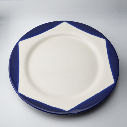 Plates | large & small | blue wave
