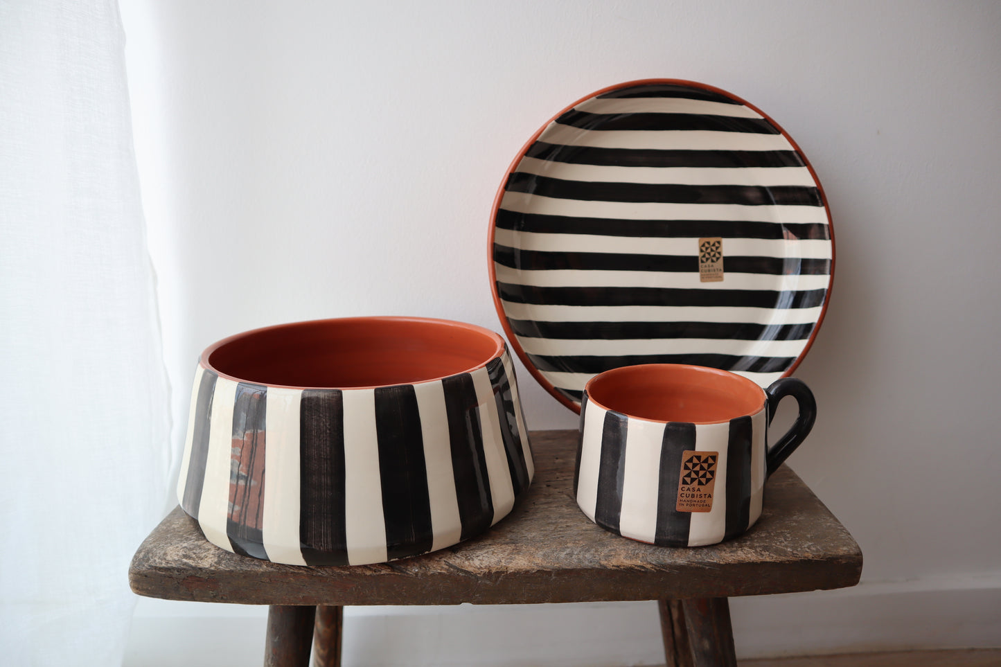 Schüssel | stripe | schwarz-weiß