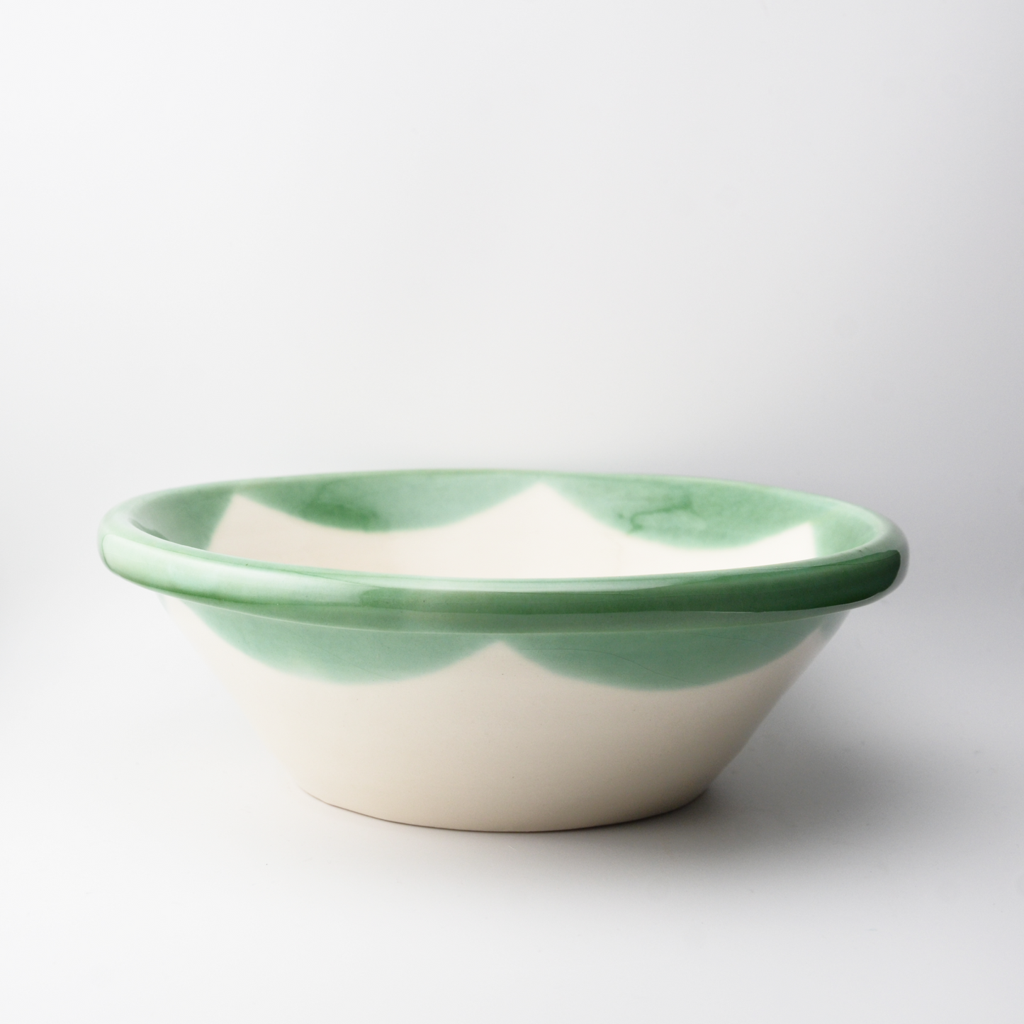 Tigelinha | ondulado azul verde branco