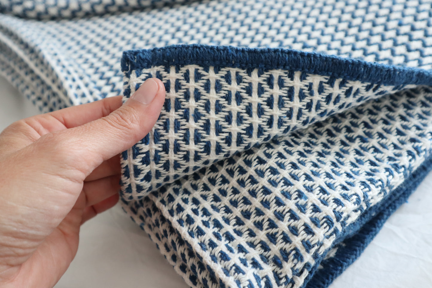 Decke "Menizas D´Aire" | navy & blau