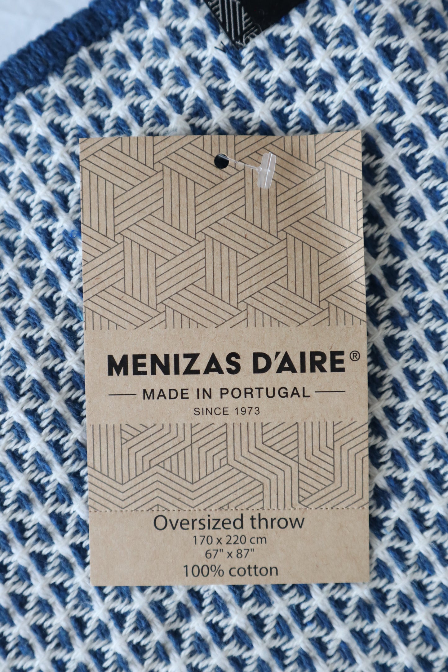 Decke "Menizas D´Aire" | navy & blau