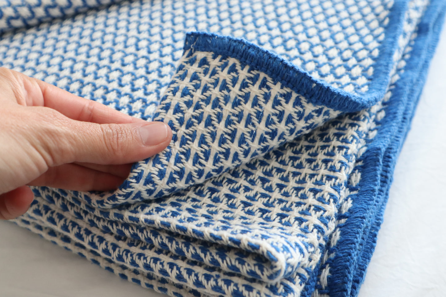 Decke "Menizas D´Aire" | navy & blau