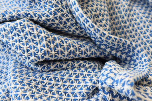 wool blanket "diamond" | white