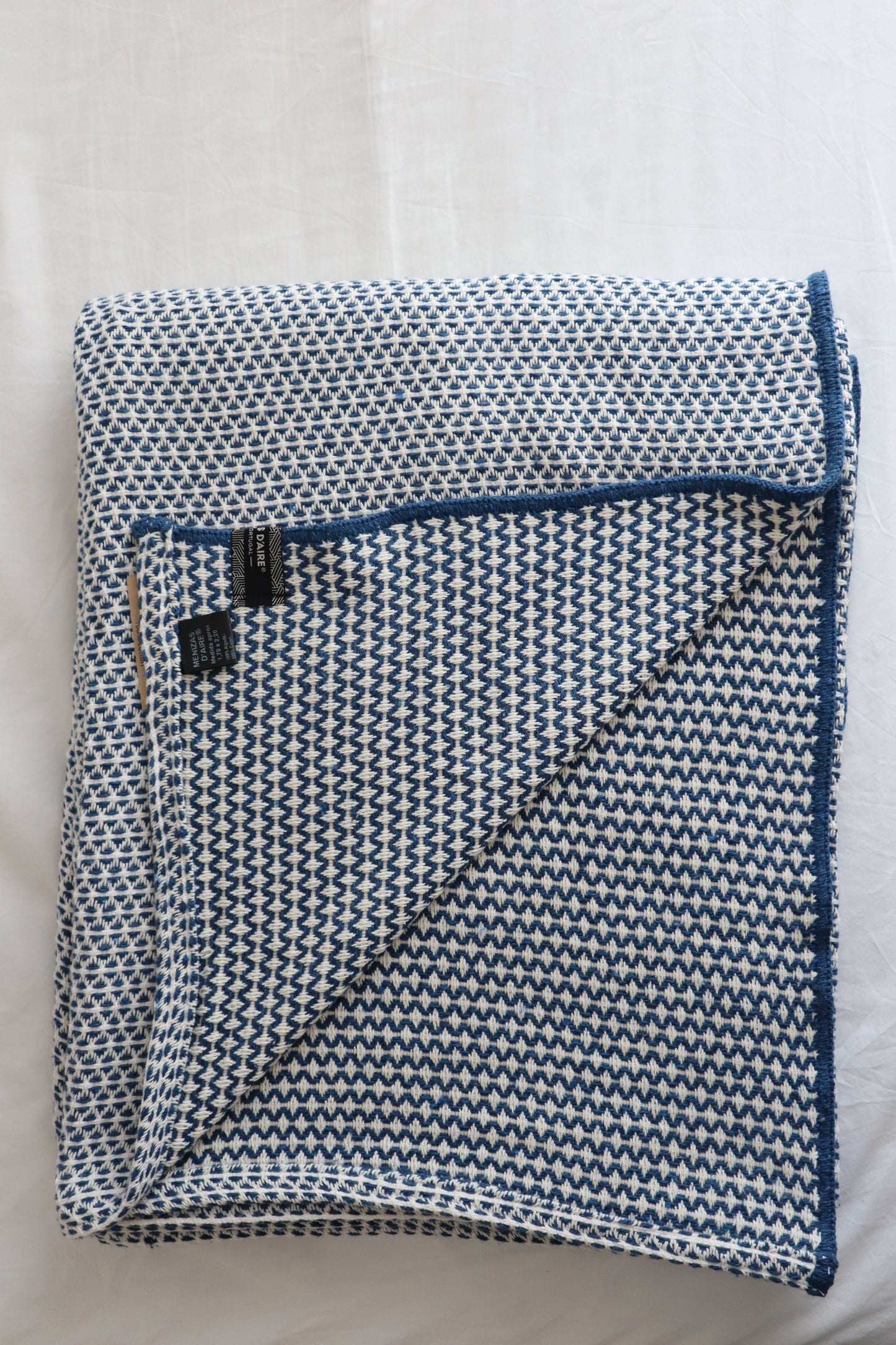 Decke "Menizas D´Aire" | navy & blau