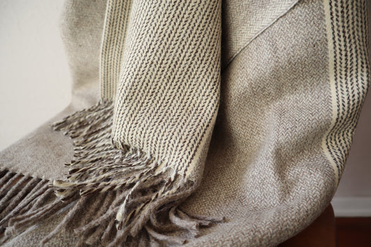 wool blanket "minimal" | light & dark