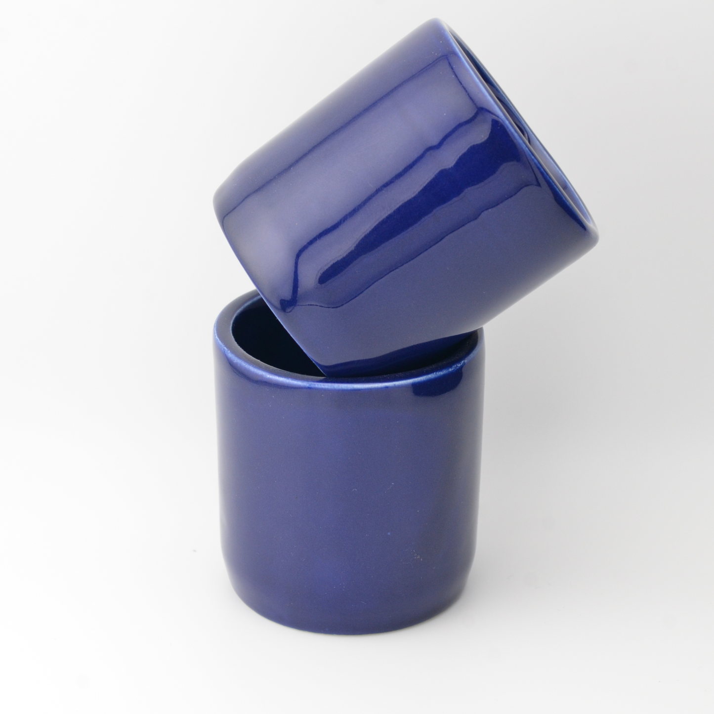 Kleine Becher | 2er Set | blau weiß grün