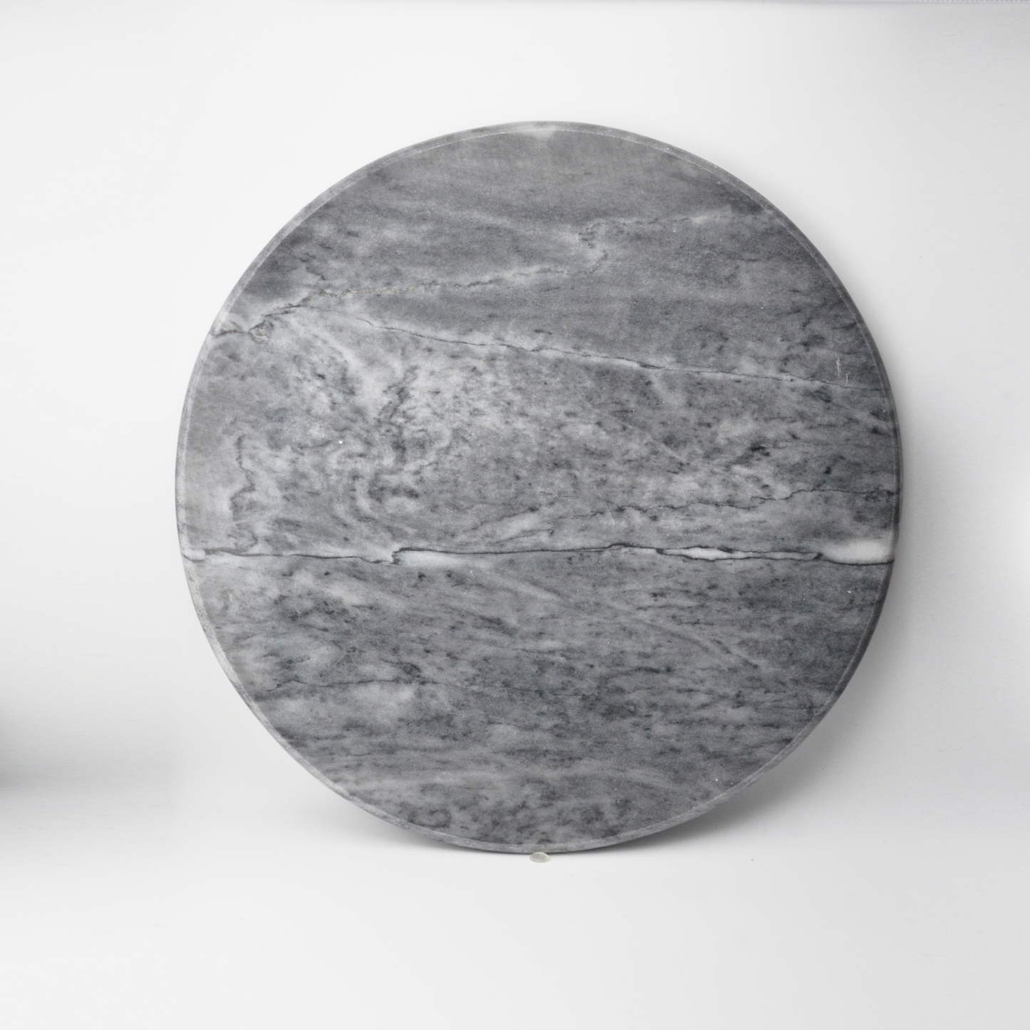 Marble plate O | grey patterned