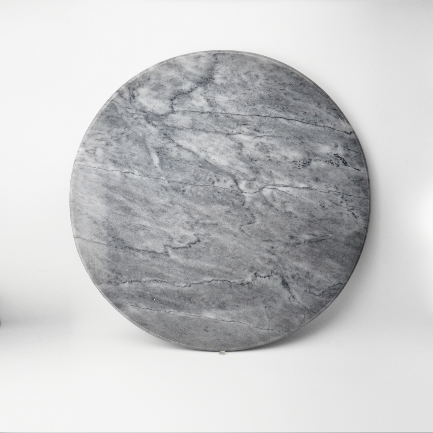 Marble plate O | grey patterned