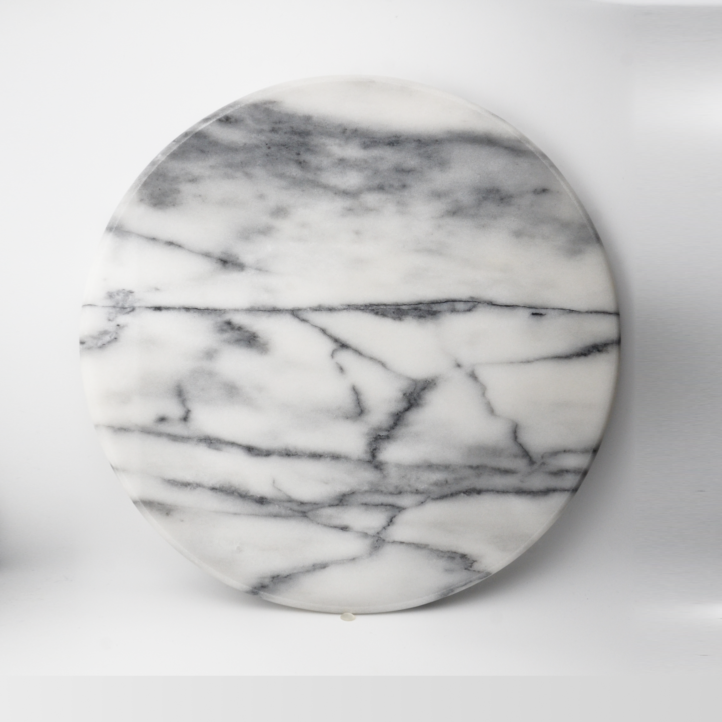 Marble plate O | grey patterned