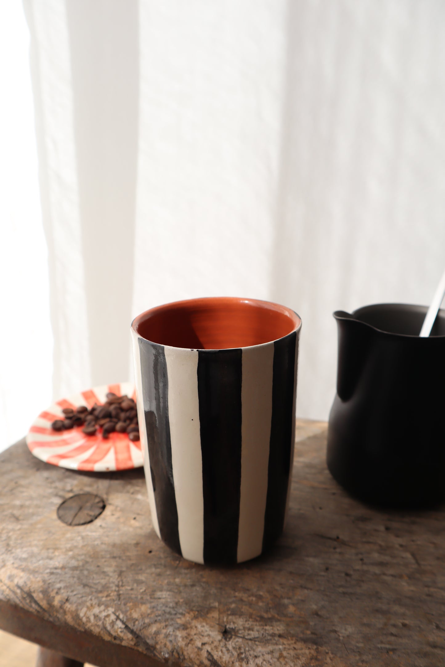 mug | stripe | black and white
