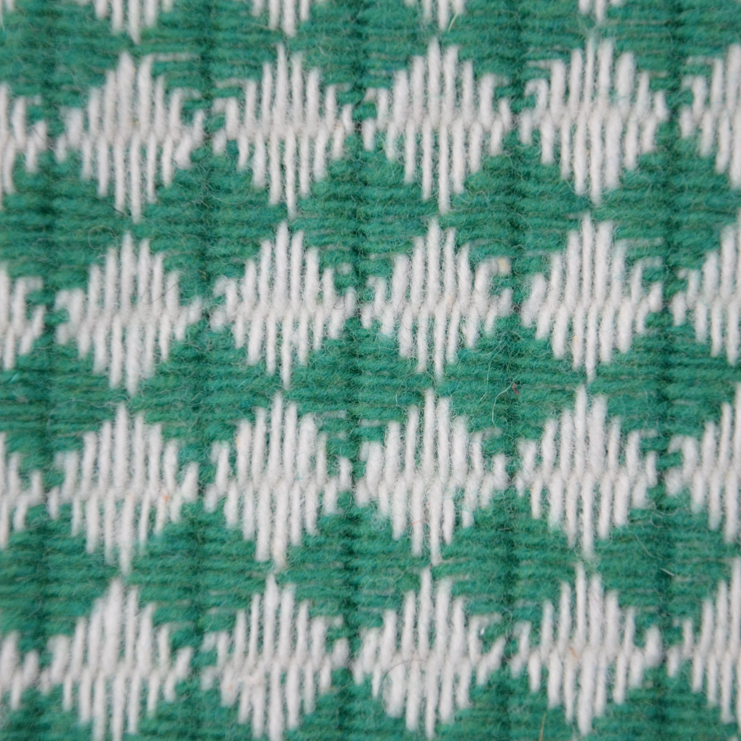 wool blanket "azulejo mini" | green-white