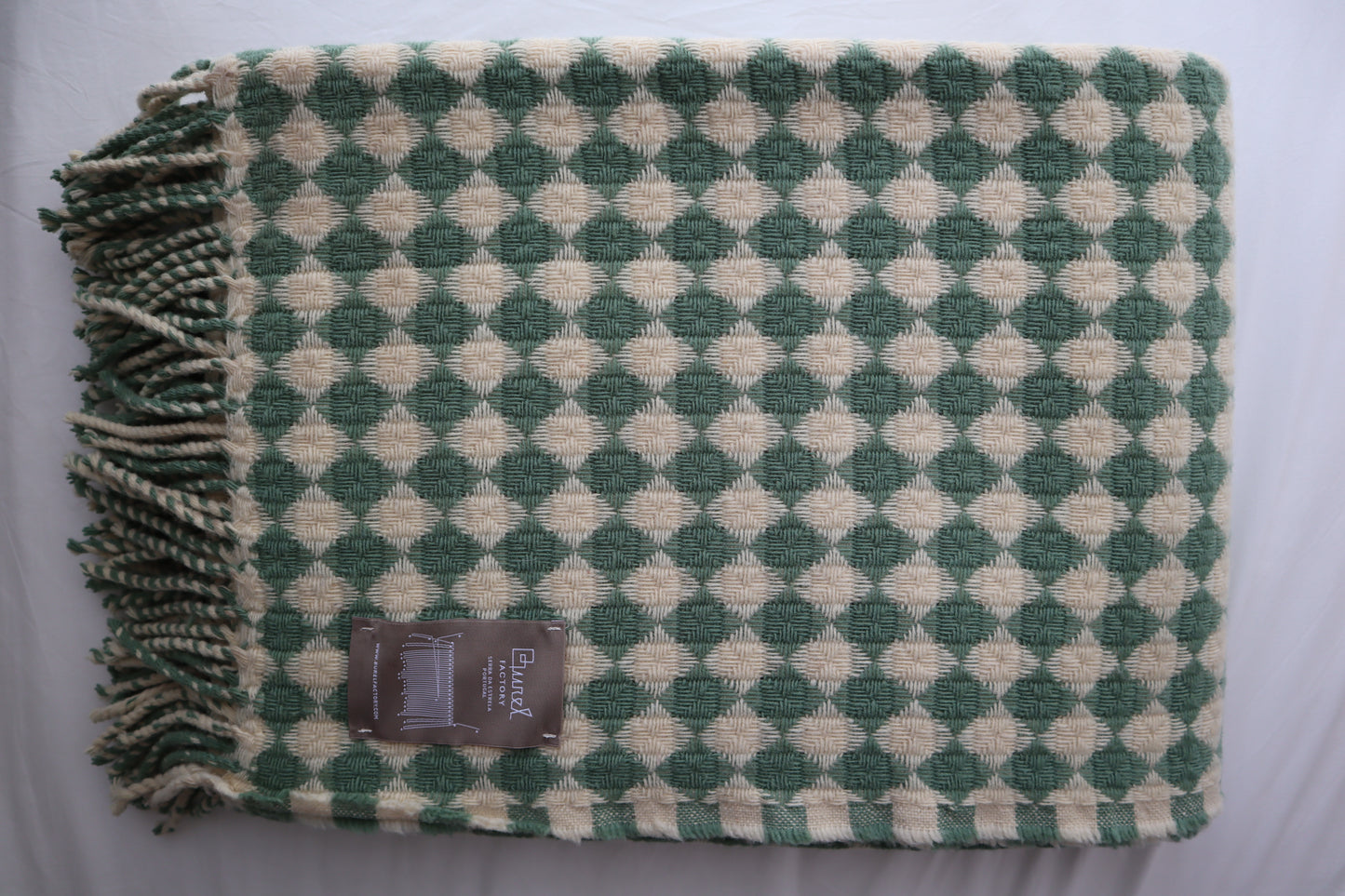 Wool blanket "vintage 1974" | blue-burgundy