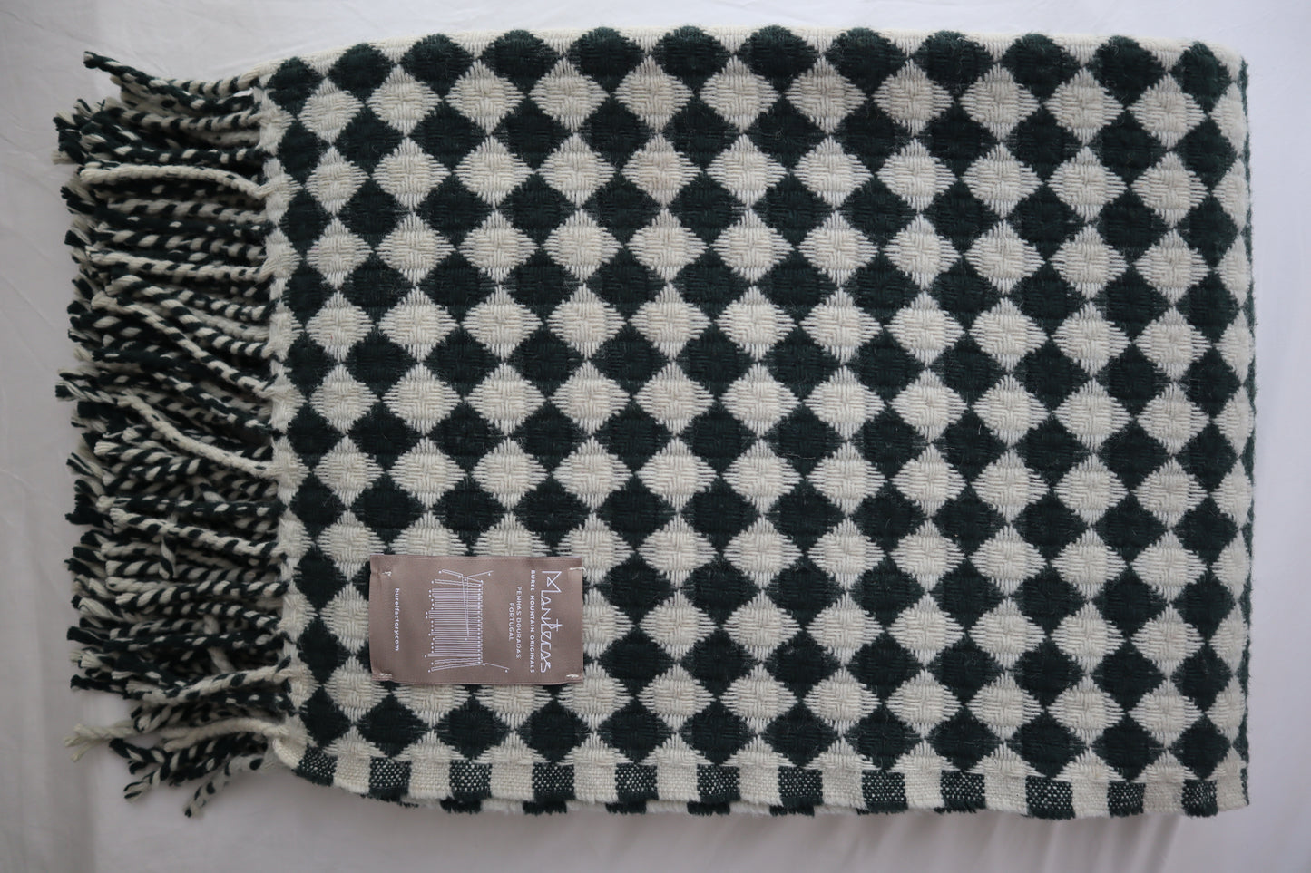 Wool blanket "vintage 1974" | blue-burgundy