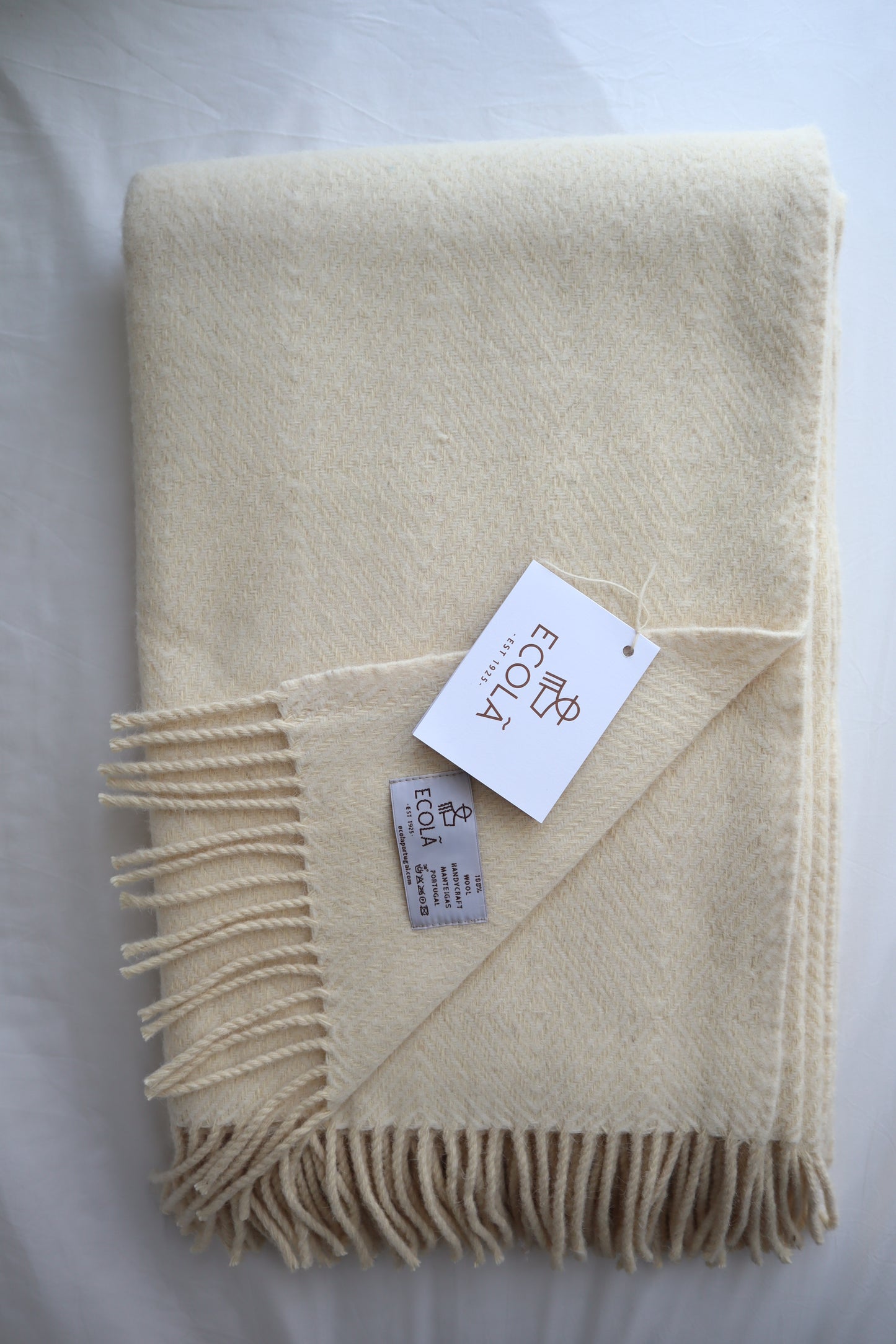 wool blanket "diamond" | light blue