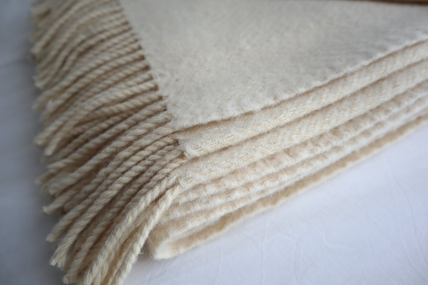 wool blanket "diamond" | white