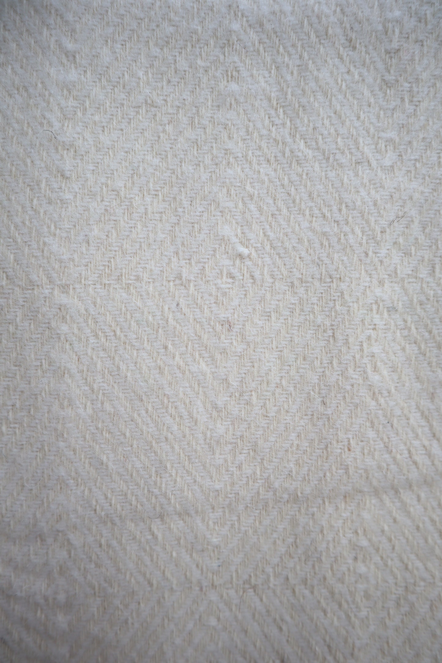 wool blanket "diamond" | white