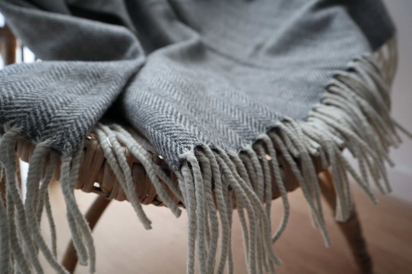 Wool blanket "espinhado fino" | gray