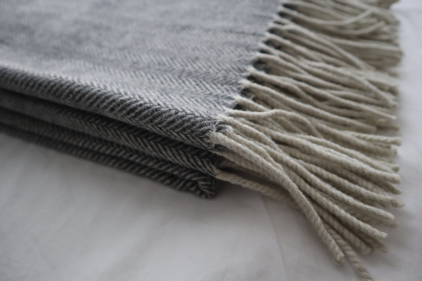 Wool blanket "espinhado fino" | gray