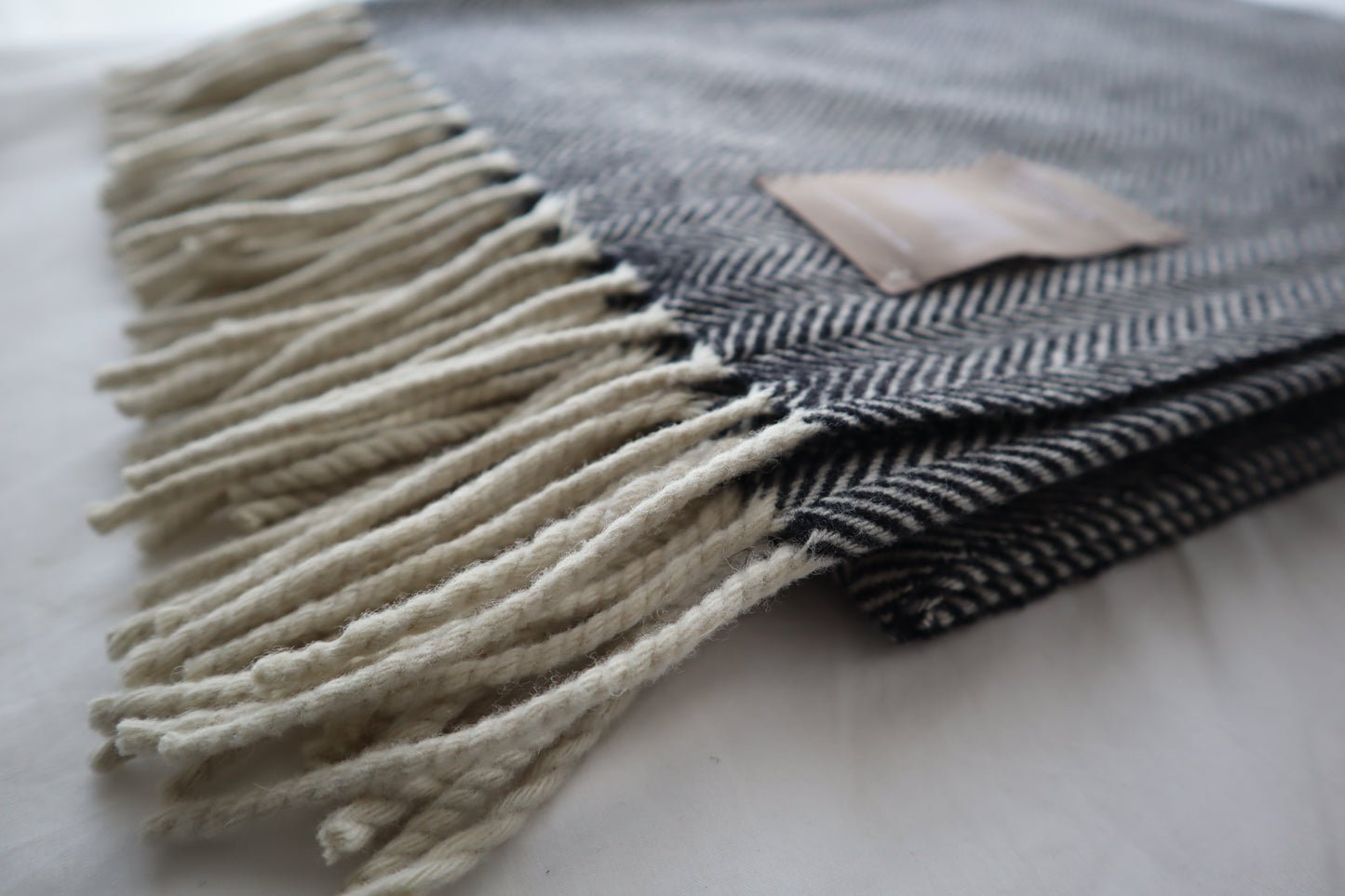 Wool blanket "espinhado fino" | black