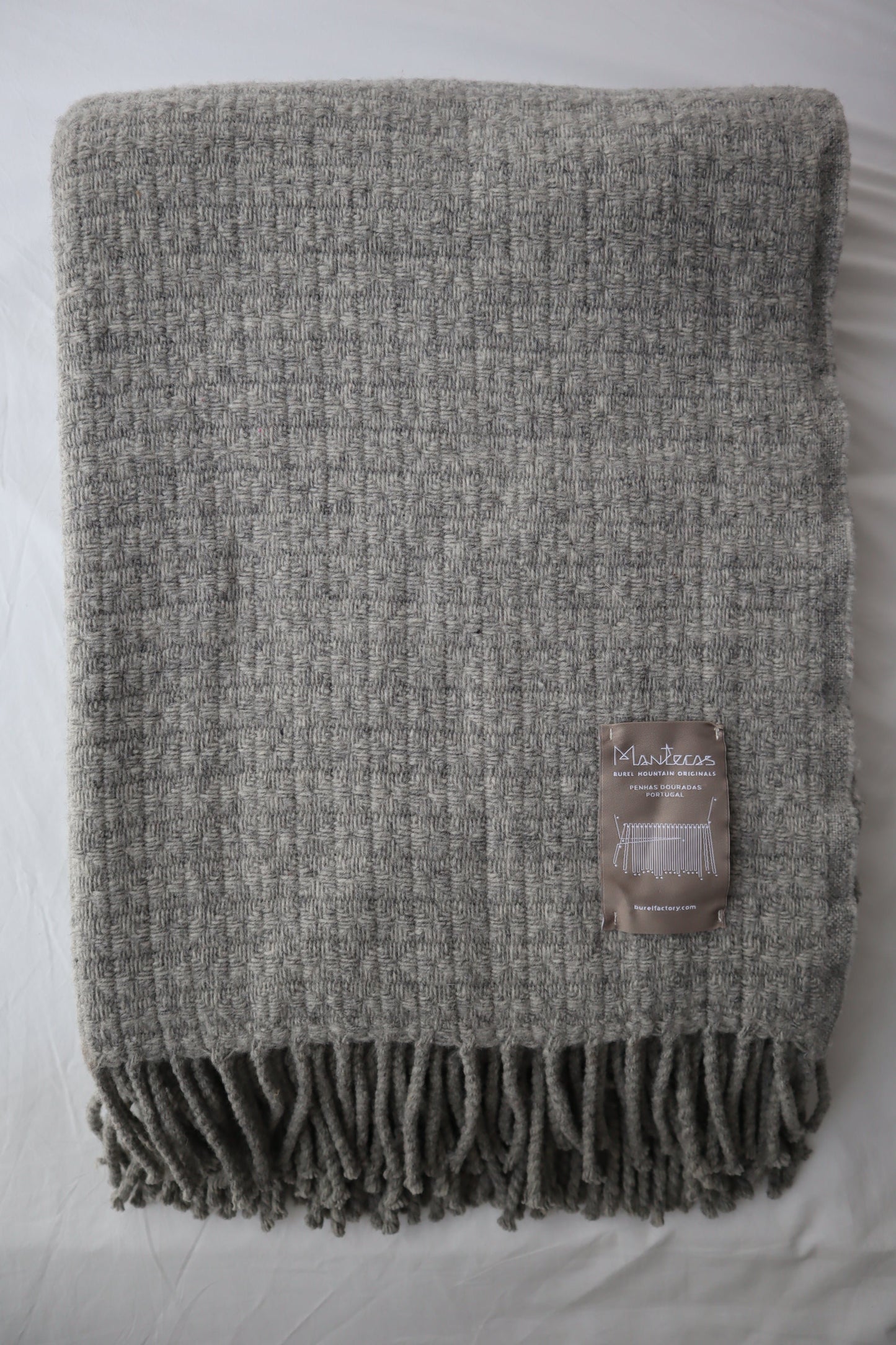 wool blanket "royal" | light grey