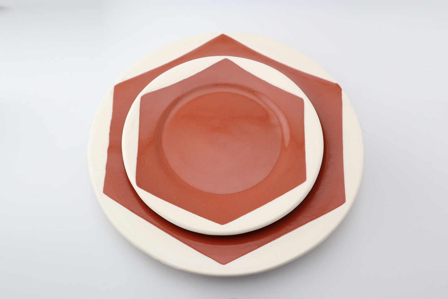 Plate | large & small | white wave